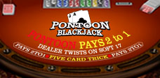 Pontoon Blackjack <br>Low Stakes Game