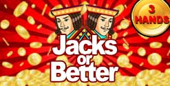 Jacks or better 3 hands Game